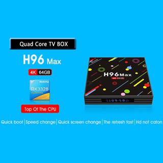 Thiết bị chuyển đổi tv thường thành smart tv h96 max h2 android 7.1 smart tv box 4g / 64g wifi cpu 4 nhân 4k hd