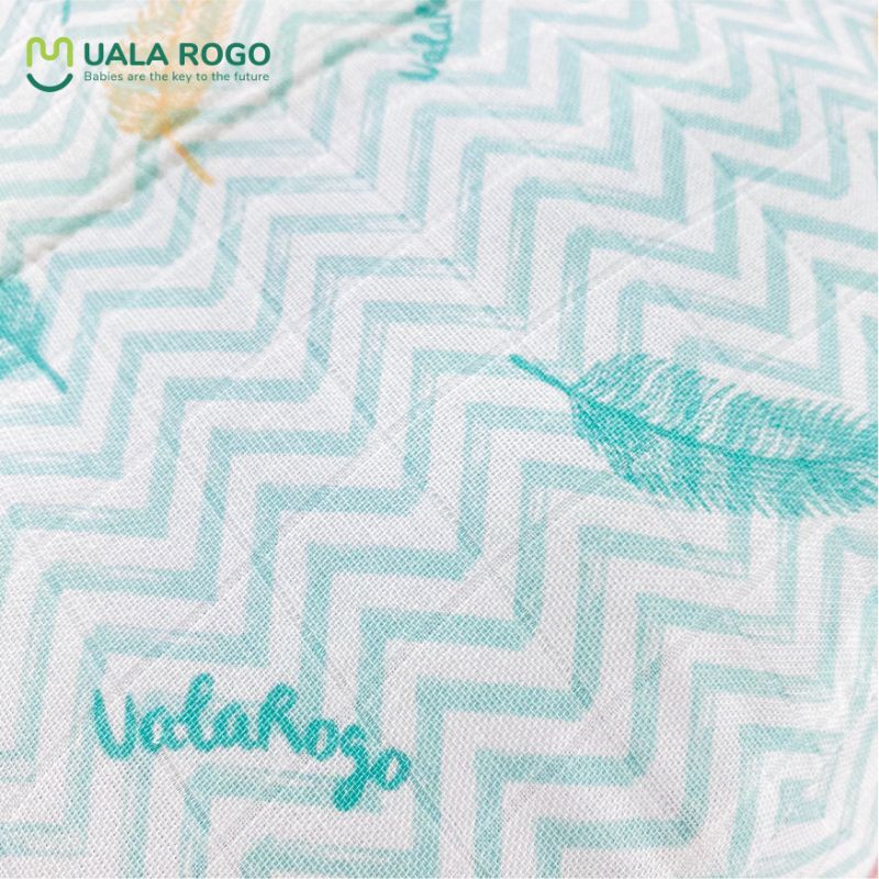 UR 8897. Gối bông chống trào ngược Uala & Rogo vỏ cotton 70x60cm cho bé nằm chống nôn trớ mẫu mới