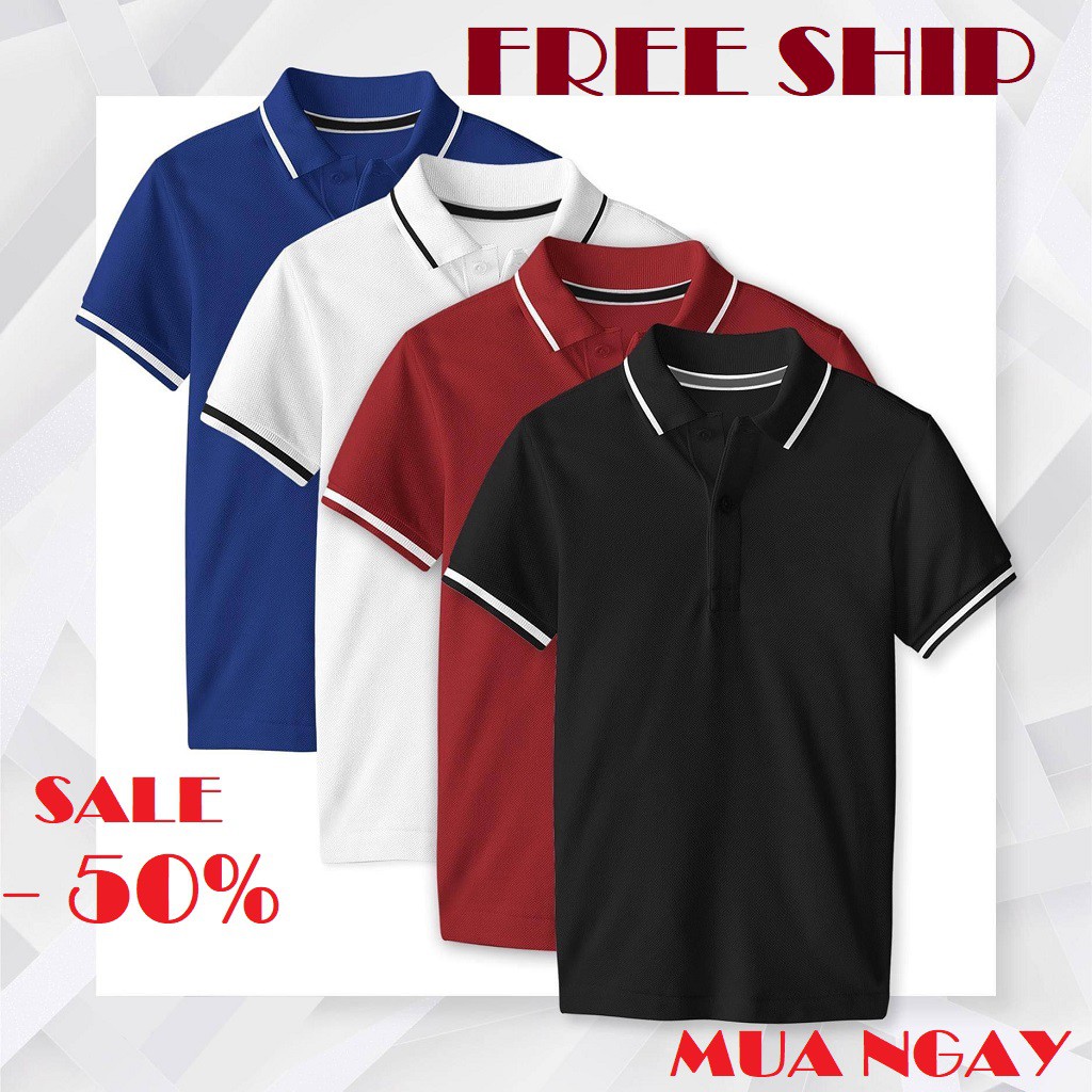 Áo thun Unisex POLO Mầu Basic Phông Trơn Nam Nữ Form Rộng Cao Cấp, áo thun cotton cá sấu cổ dệt mẫu mới Áo phông vải đẹp