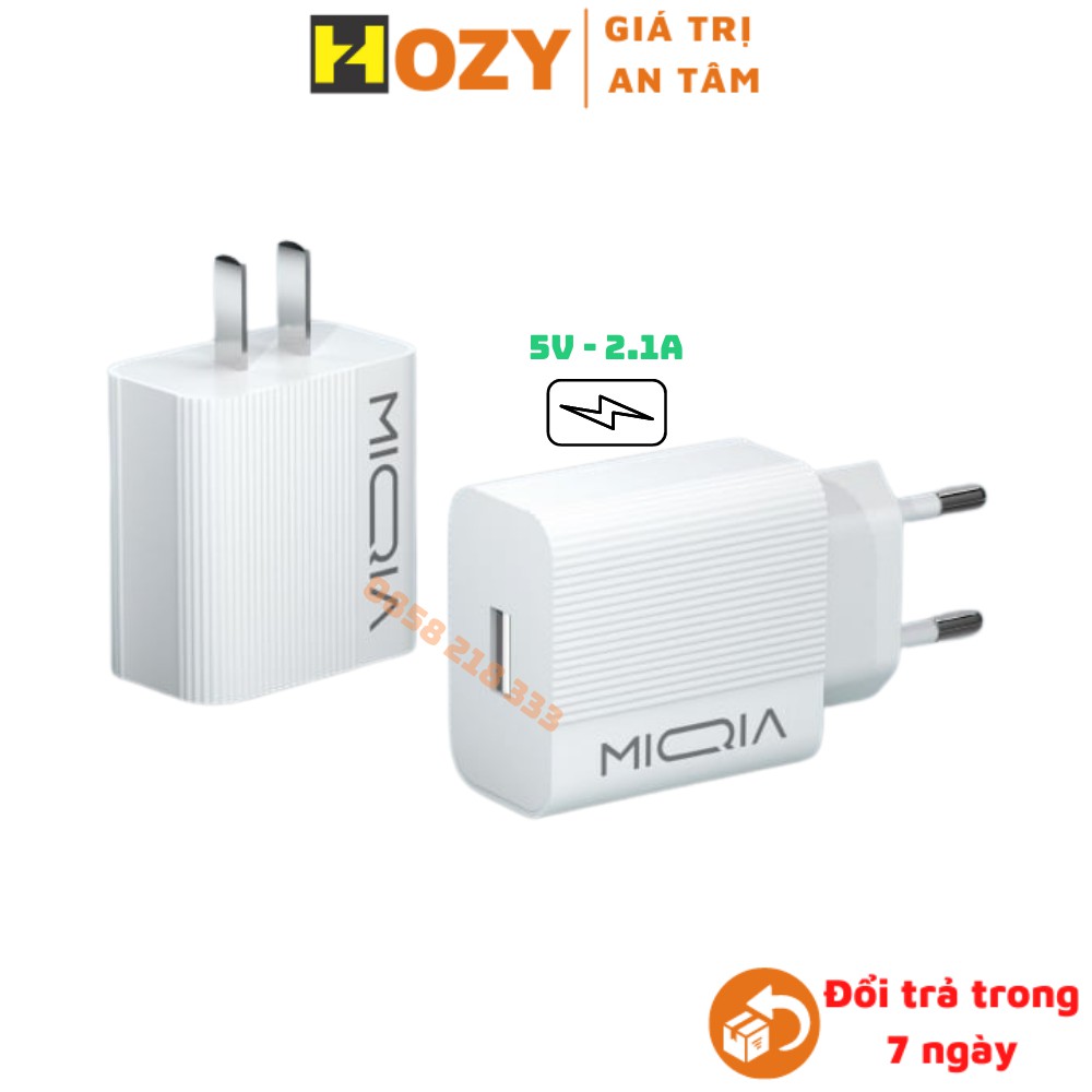 BỘ SẠC MIQIA HỖ TRỢ SẠC NHANH 2.1A cho tất cả các dòng điện thoại BẢO HÀNH 2 NĂM