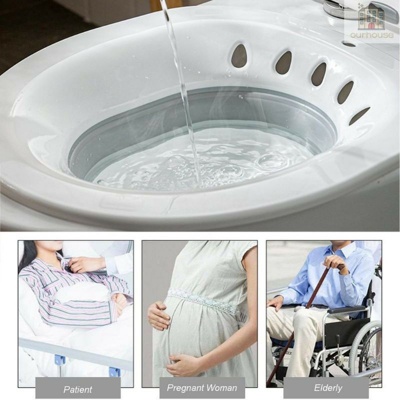 Chậu Xông Vùng Kín Sau Sinh Gấp Gọn,loại dày đẹp# kèm vòi tự xịt#gắn bồn cầu tiện dụng#