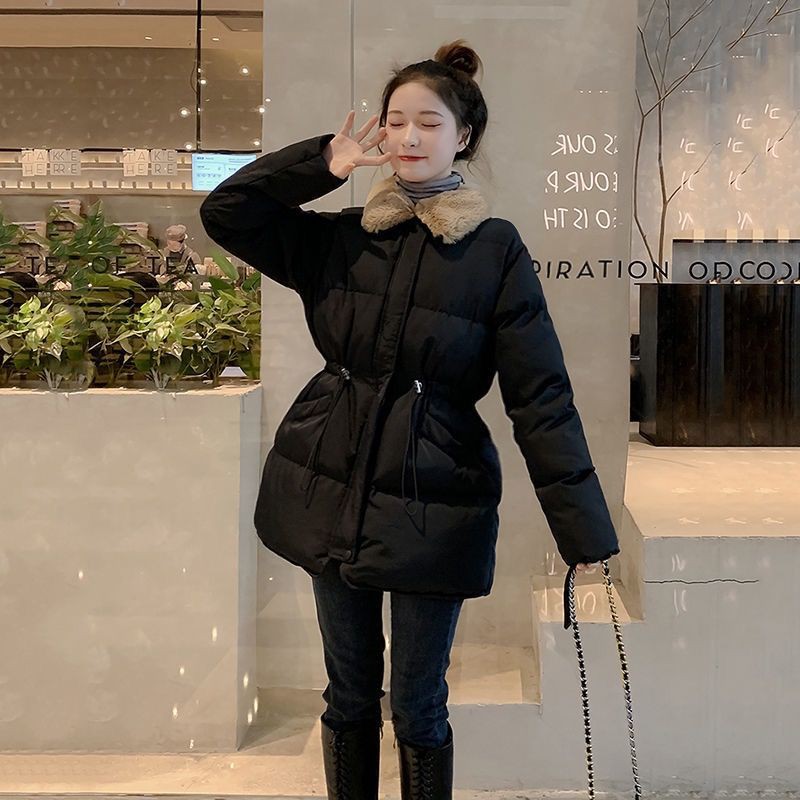 Áo Khoác Phao Rút Eo Cổ Lông | BigBuy360 - bigbuy360.vn