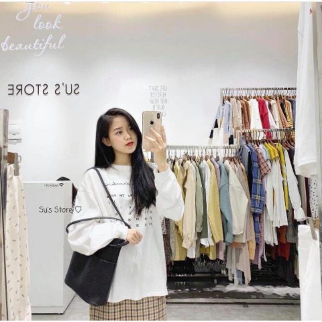 Sản phẩm gia đình làm: Áo dài tay nữ số