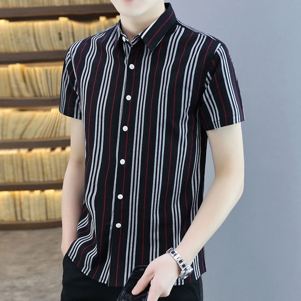 Áo Thun Tay Ngắn Oversize Họa Tiết Sọc Ngang Phong Cách Hàn Quốc Cho Nam Cr7 Mi