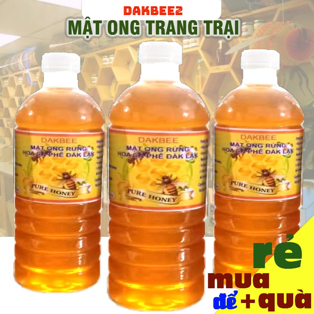 1 LÍT (1300 gr) Mật ong rừng hoa cà phê nguyên chất Daklak [ dakbee ]