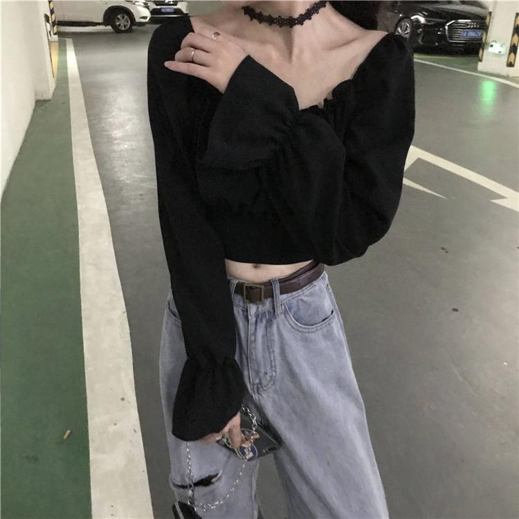 Áo cổ vuông phong cách retro Hàn Quốc 2020 sành điệu cho nữ