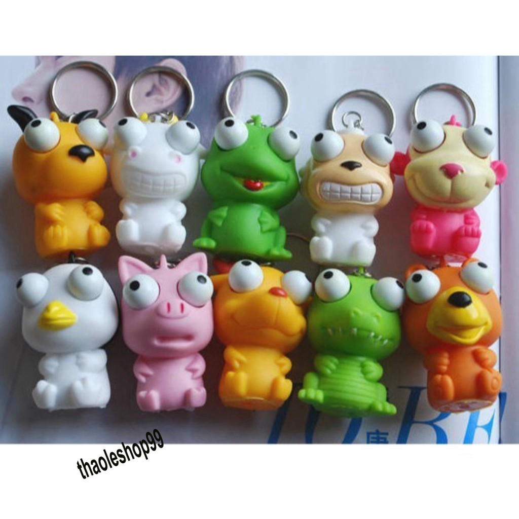 MÓC KHÓA BÓP LÒI MẮT-Móc Khóa Hoạt Hình Bóp Lòi Con Mắt Ra