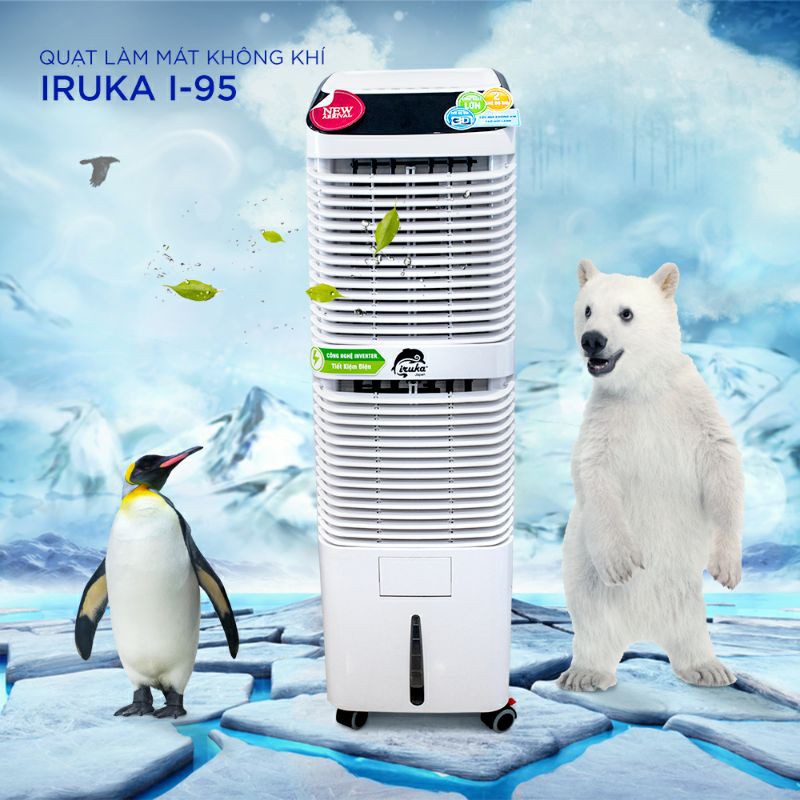 Quạt 2 tầng Iruka I95 công suất 180W, bình chứa nước 30L