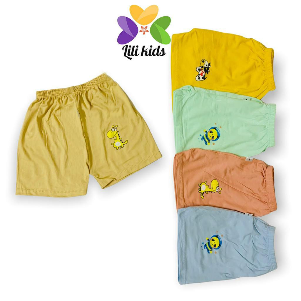 Combo 10c quần đùi cho bé trai bé gái chất thun lạnh mềm mịn thấm hút mồ hôi