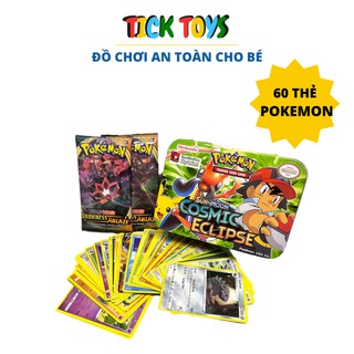 HỘP SẮT 60 THẺ BÀI POKEMON