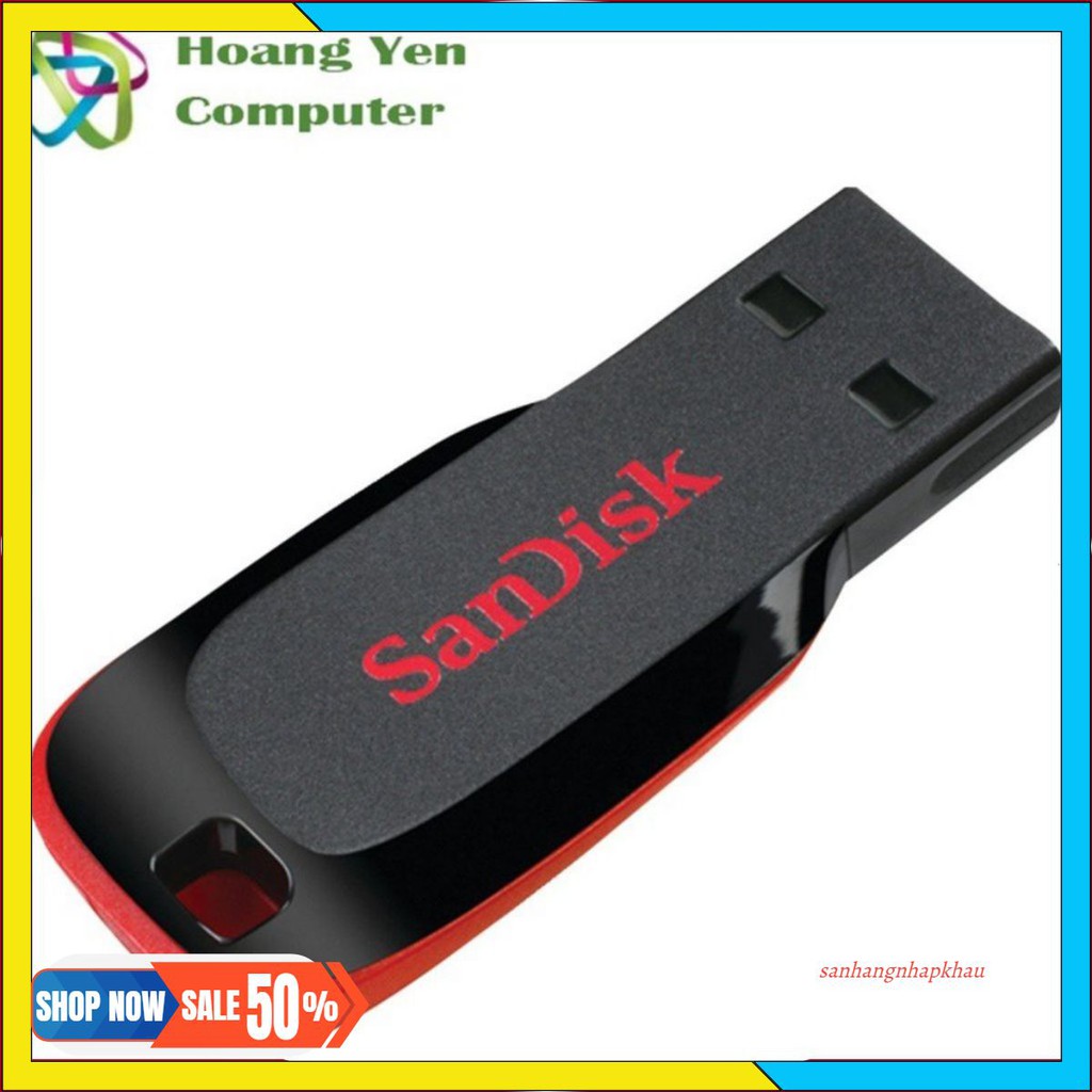 USB 8GB Sandisk Cruzer Blade CZ50 2.0 Chống Thấm Nước - Bh 2 Năm | Usb 2.0 Sandisk CZ50