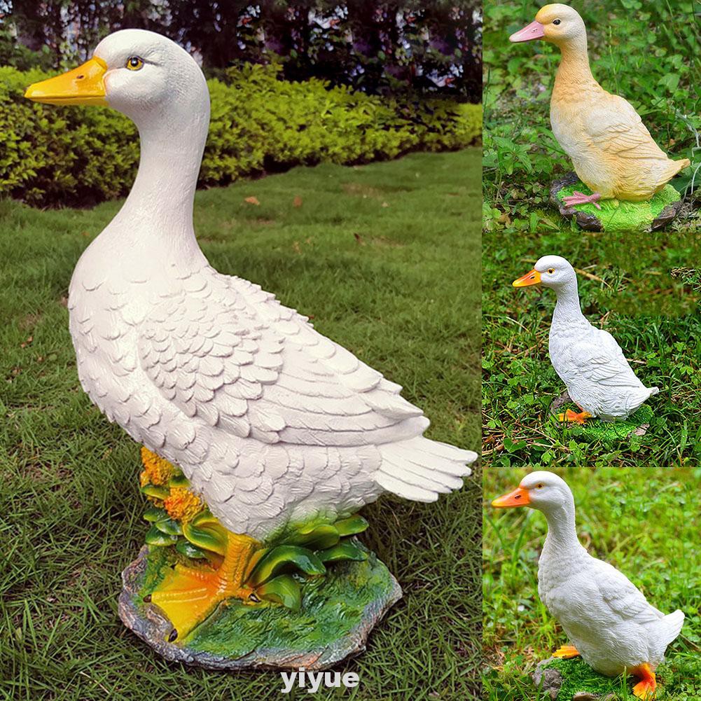 Outdoor Decor Realistic Pond Crafts Ornaments Model Garden Sculpture Artificial Duck