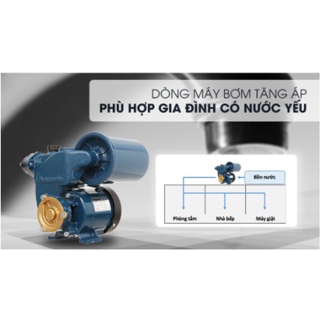 Máy Bơm Tăng Áp Panasonic 130JAK  Siêu bền, Bơm nhanh, Tự động ngắt, tặng phụ kiện kèm theo | 130 JACK