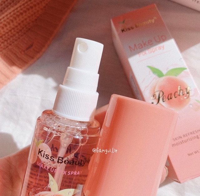 Xịt Giữ Lớp Nền Cố Định Lớp Trang Điểm Kiss Beauty ĐÀO 75ML | BigBuy360 - bigbuy360.vn