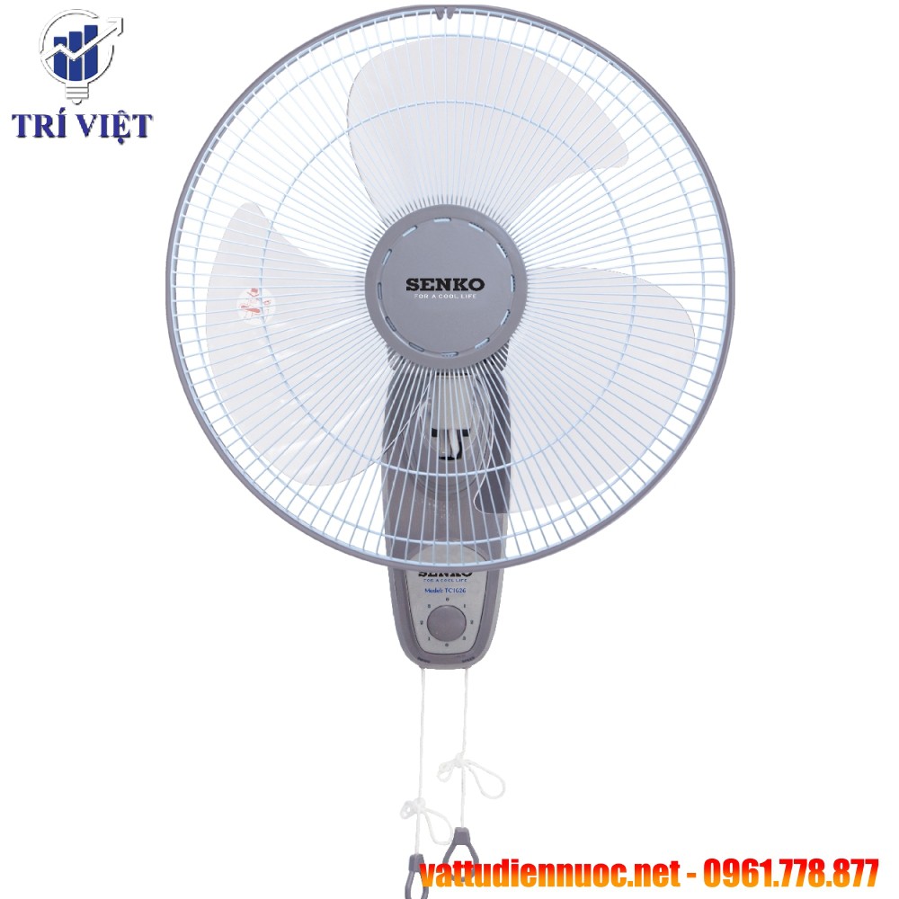 Quạt treo tường Senko TC1626 - Quạt treo 2 dây kiểu dáng đẹp, mát - Bảo hành 24 tháng Chính Hãng