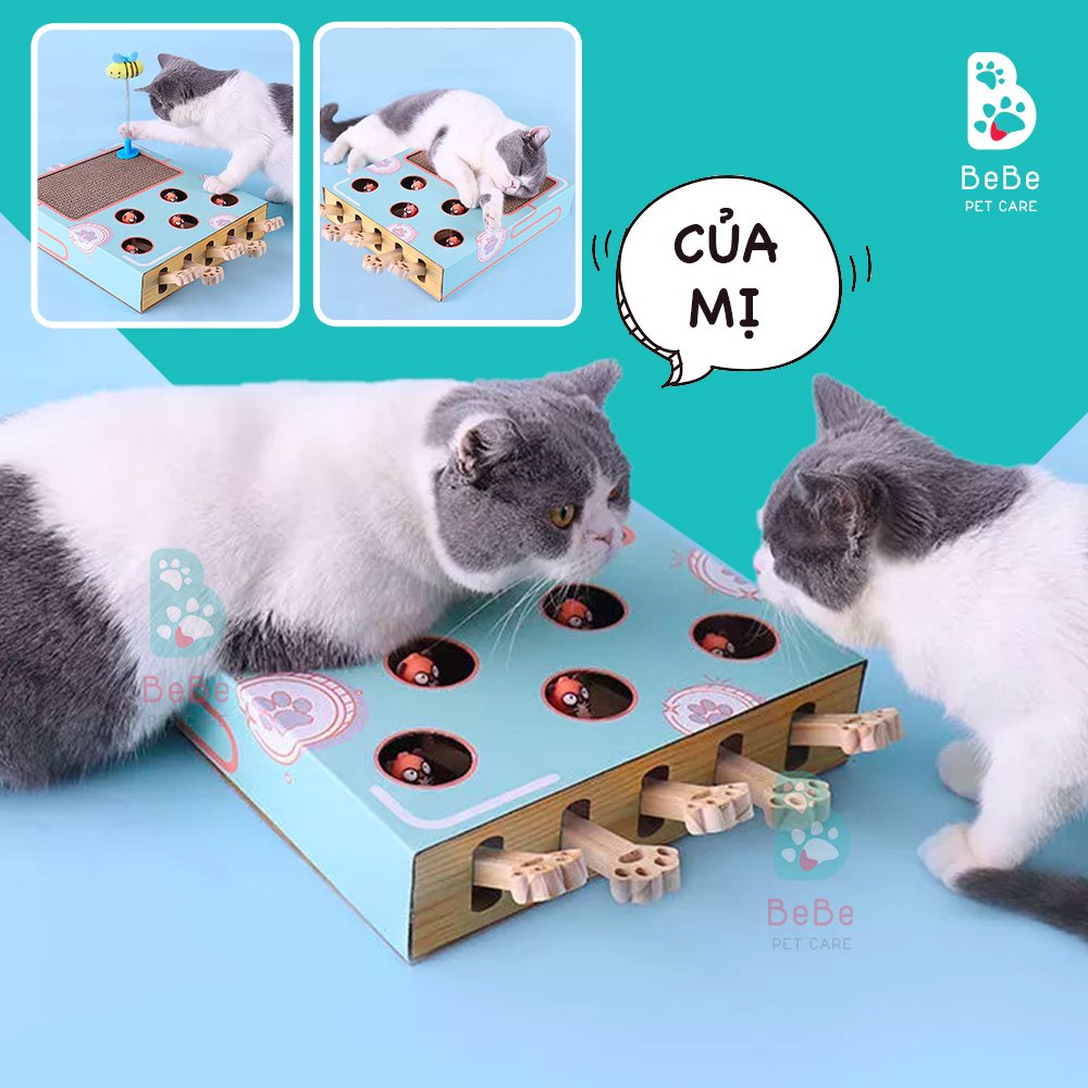[Siêu Đáng Yêu - Kèm Catnip] Đập Chuột Kết Hợp Cào Móng - Đồ Chơi Cho Các Boss Mèo