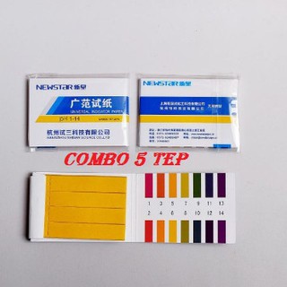 COMBO 5 TỆP ( 400 MẪU THỬ ) GIẤY QUỲ TÍM ĐO ĐỘ pH 1-14 NEWSTAR CHÍNH HÃNG - GIẤY ĐO pH - GIẤY QUỲ