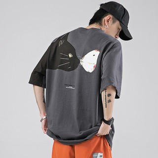Áo thun nam nữ b&w cat t-shirts