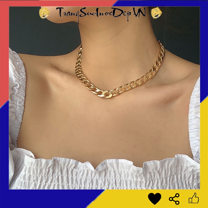 Dây chuyền inox kiểu lặc đơn 10ly mạ vàng phong cách DJ HIPHOP RAPPER sáng đẹp, bền màu, độc đáo, cá tính