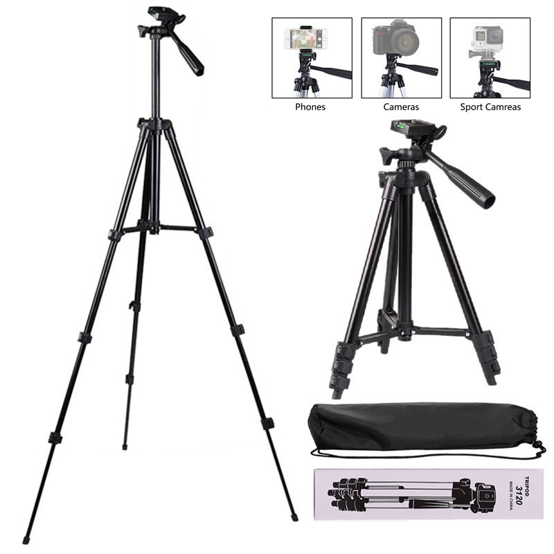 [Freeship 50K] Giá đỡ 3 chân máy chụp ảnh Tripod TF-3120 + Miếng kẹp điện thoại