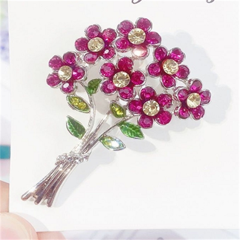 Ghim Cài Áo Hình Hoa Quả Đính Đá Tinh Xảo Thời Trang Cao Cấp Cho Nữ