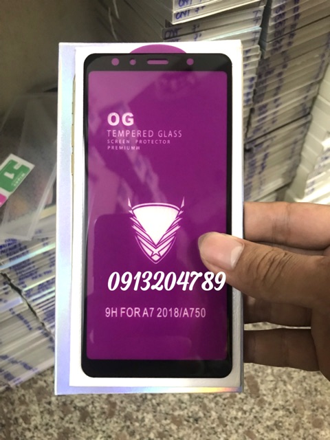 Kính Cường Lực OG Galaxy A7-2018 /A750 full màn khoan không thủng