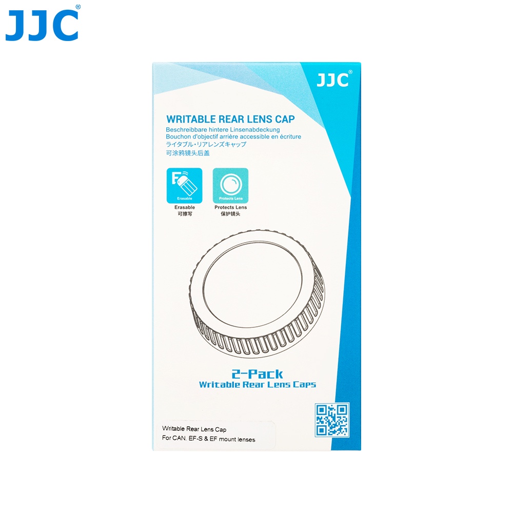 JJC Nắp ống kính phía sau có thể ghi được (Gói 2 &amp; 4 PCS), Nắp sau ống kính máy ảnh cho CAN. EF EF-S EF-M Mount, FUJ. X Mount, SON. E Mount, NIK. F Mount, PAN. M4/3 Mount
