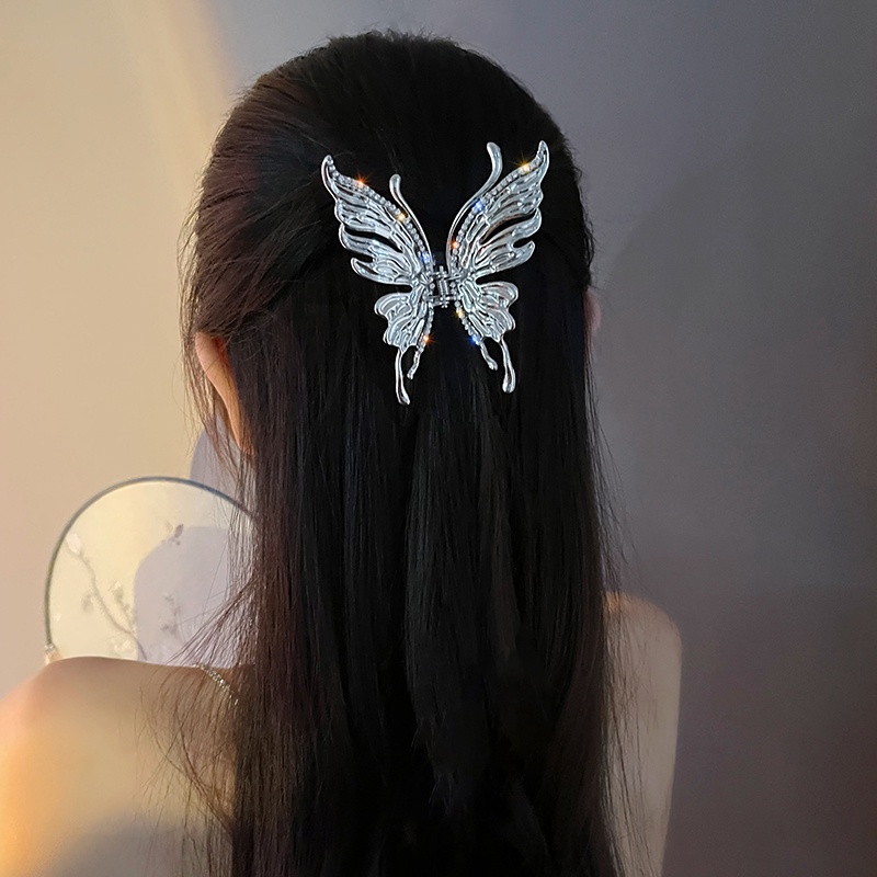 (MớI) Kẹp TóC HìNh Bươm BướM ĐíNh Đá Xinh XắN