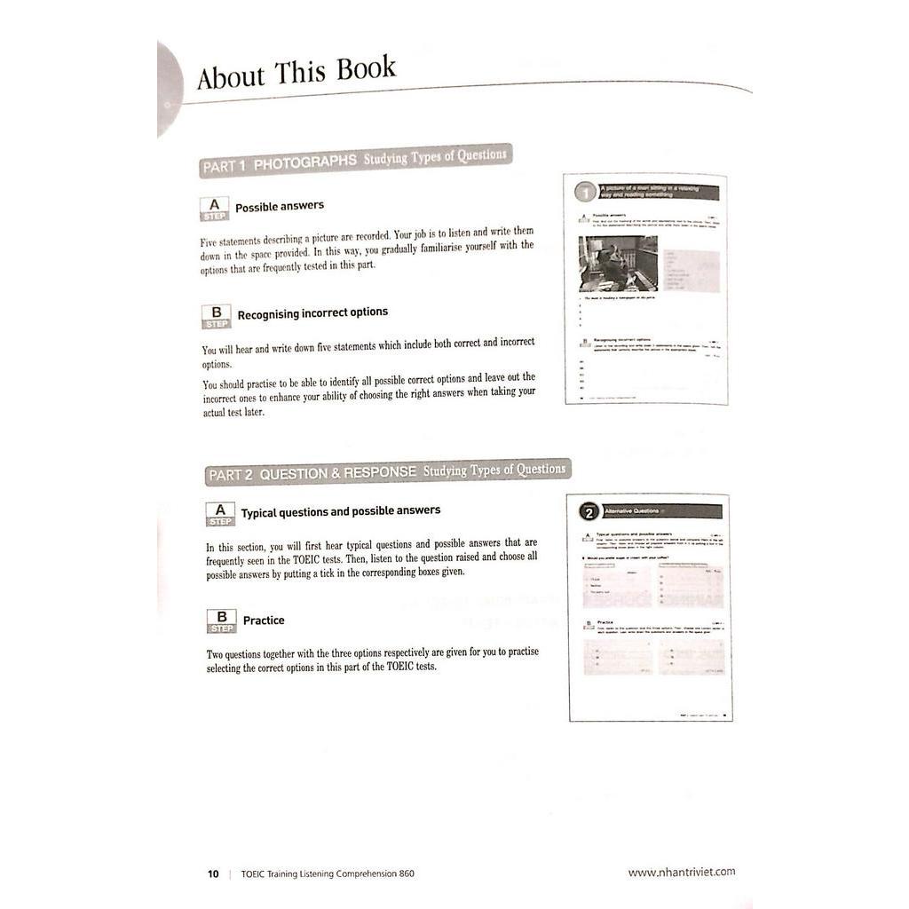 Sách TOEIC Training Listening Comprehension 860