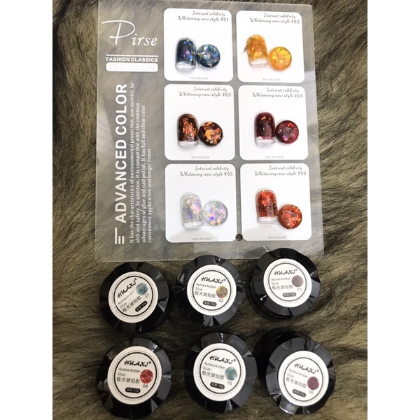 set gel nhũ hổ phách siêu xinh.