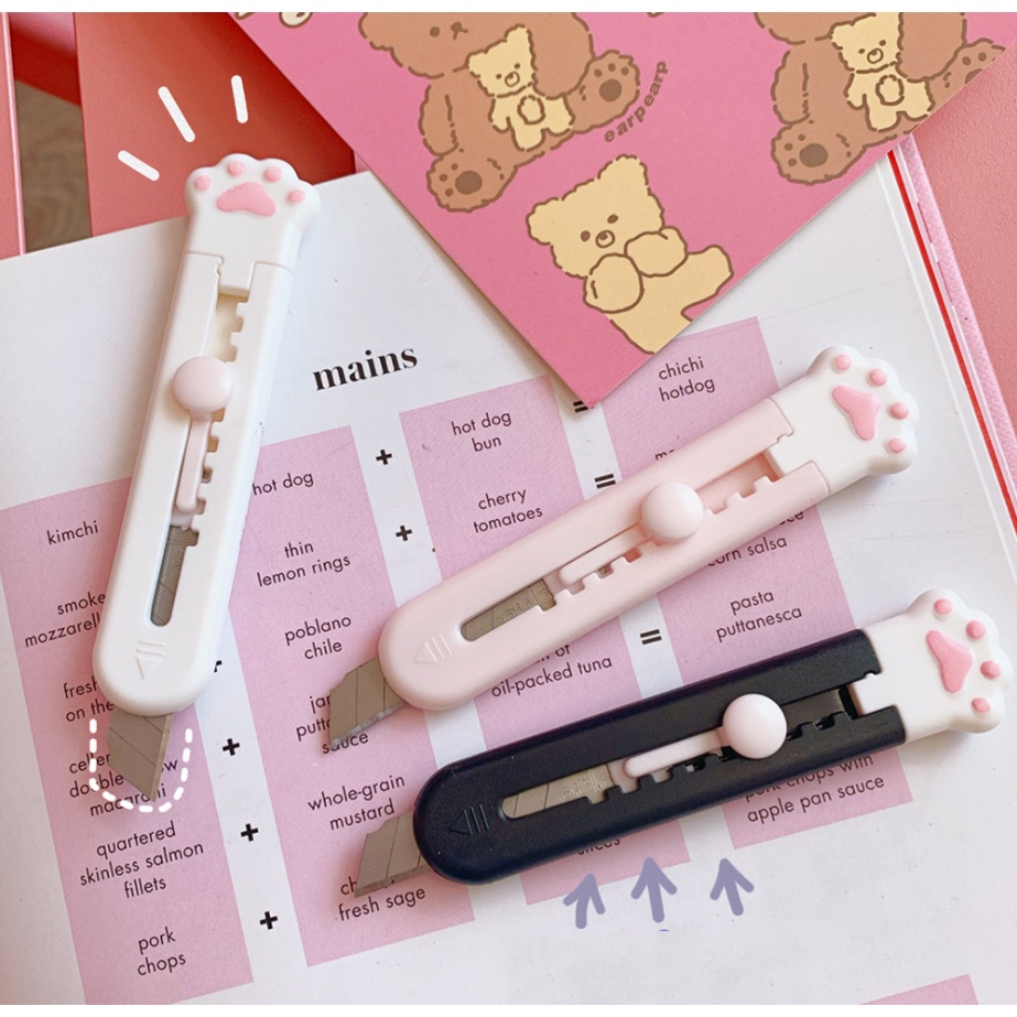  Dao rọc giấy mini chân mèo HAKI cute dễ thương loại tốt cao cấp