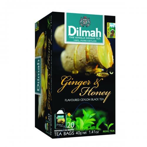 Trà Nhúng Dilmah Ginger & Honey Hương Gừng Mật Ong Hộp 20 Túi Lọc