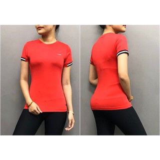 Áo thun thể thao, gym, yoga nữ HIYE cộc tay có viền cổ tròn chất mát -TSF034