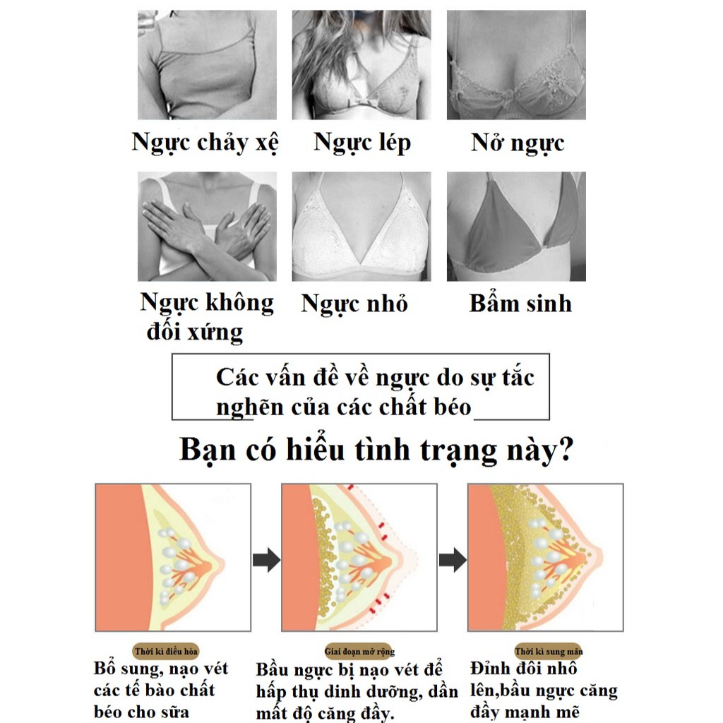 [Che Tên] Kem Tăng Ngực, Nở Ngực Làm Săn Chắc Vòng Một Hiệu quả Chiết Xuất Từ Bơ Shea Butter Breast Enhancement Cream | BigBuy360 - bigbuy360.vn