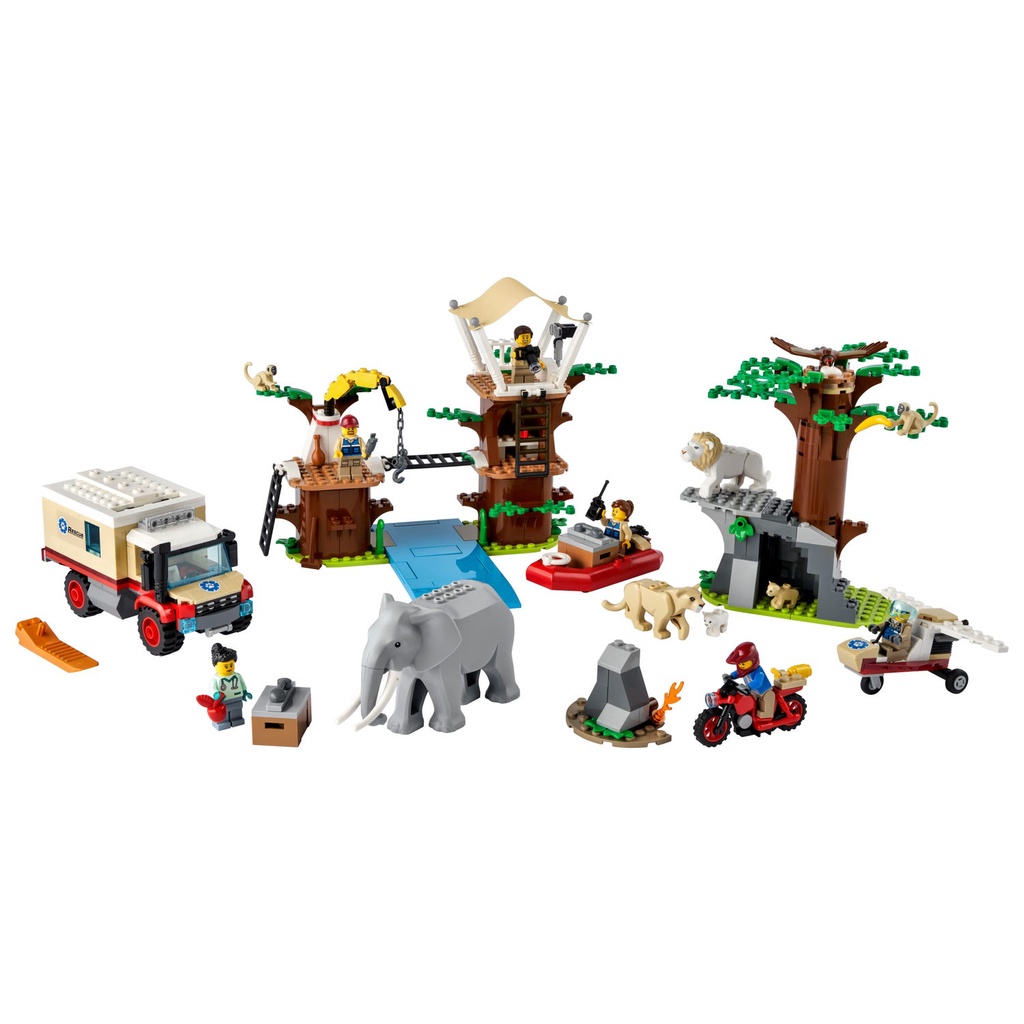 Đồ chơi lắp ráp Lego City 60307 Wildlife Rescue Camp - Trại cứu hộ động vật hoang dã