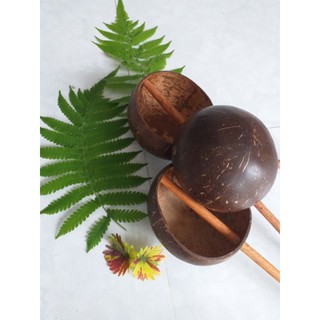 gáo múc nước được làm từ gáo dừa và gỗ cây dừa