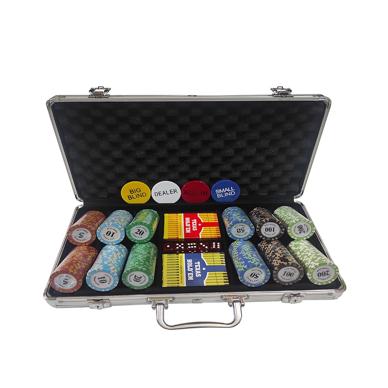 Bộ Phỉnh Chip Poker 300 chip có mệnh giá Texas Holden Hàng Cao Cấp dòng PK 8