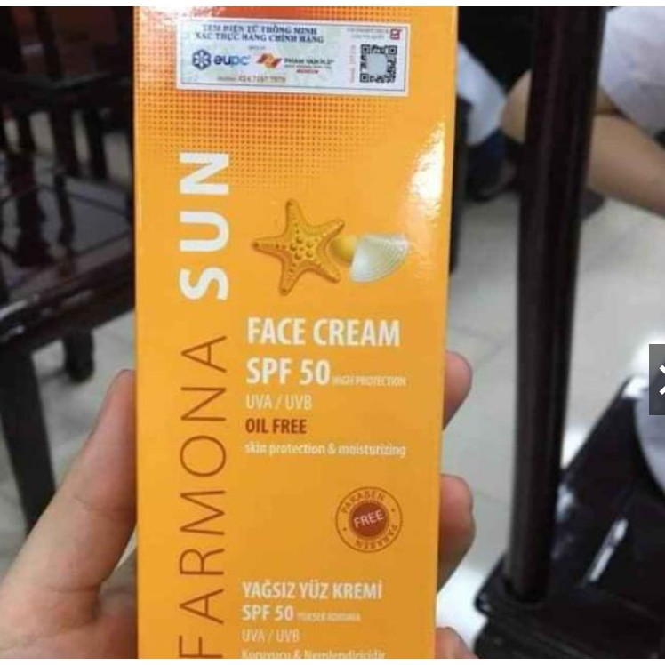 Kem Chống Nắng Kiềm Dầu Farmona Sun Face Cream Oil Free Spf 50 Cho Da Dầu Mụn - Chính Hãng