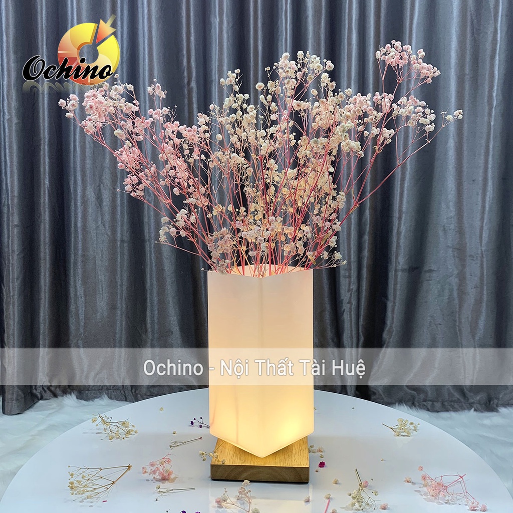 Đèn Ngủ Trang Trí, Đèn để bàn decor Phòng ngủ thân gỗ cắm điện phong cách vintage có tăng giảm ánh sáng