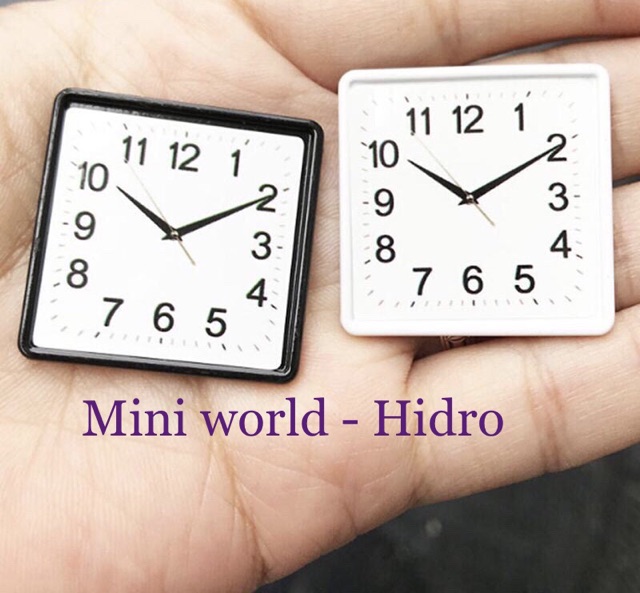 Mô hình đồng hồ Treo tường mini tỉ lệ Trang trí nhà búp bê