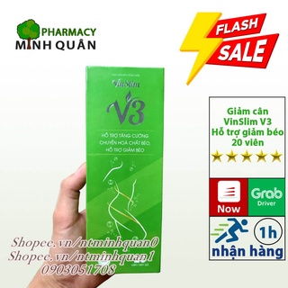 [Mẫu Mới] Viên Sủi Giảm Cân V3 Vinslim Chính Hãng ,Hộp 20 Viên ,Đánh Bay Mỡ Thừa,Phù Hợp Mọi Cơ Địa,Giảm Cân Hiệu Quả