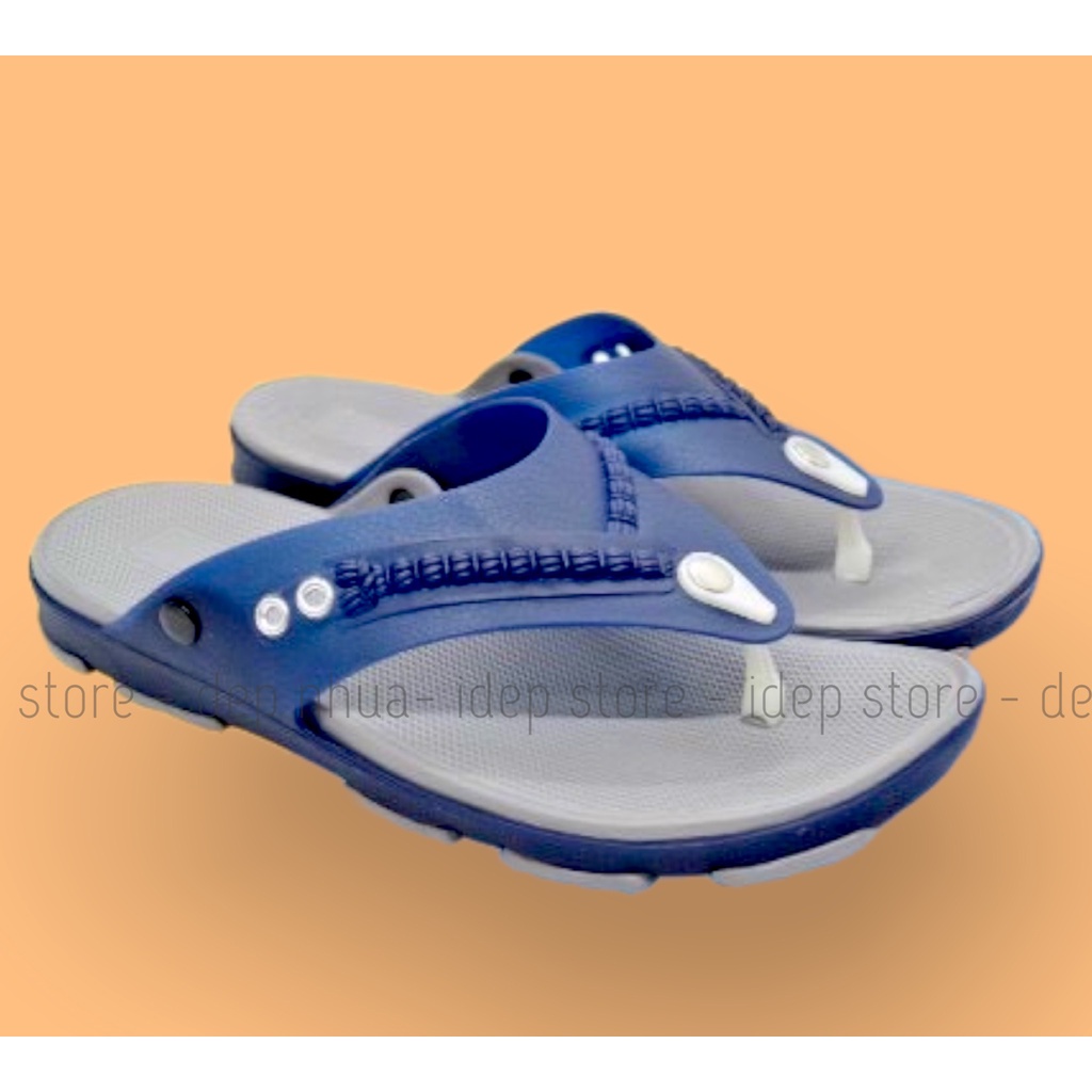 Dép kẹp xỏ ngón nhựa dẻo Nam cao cấp siêu nhẹ êm chân chống nước iDép- DL167