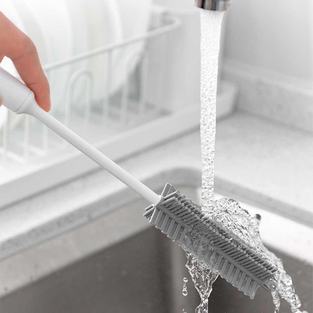Cọ Silicone Cán Dài Vệ Sinh Ly Tách Tiện Dụng