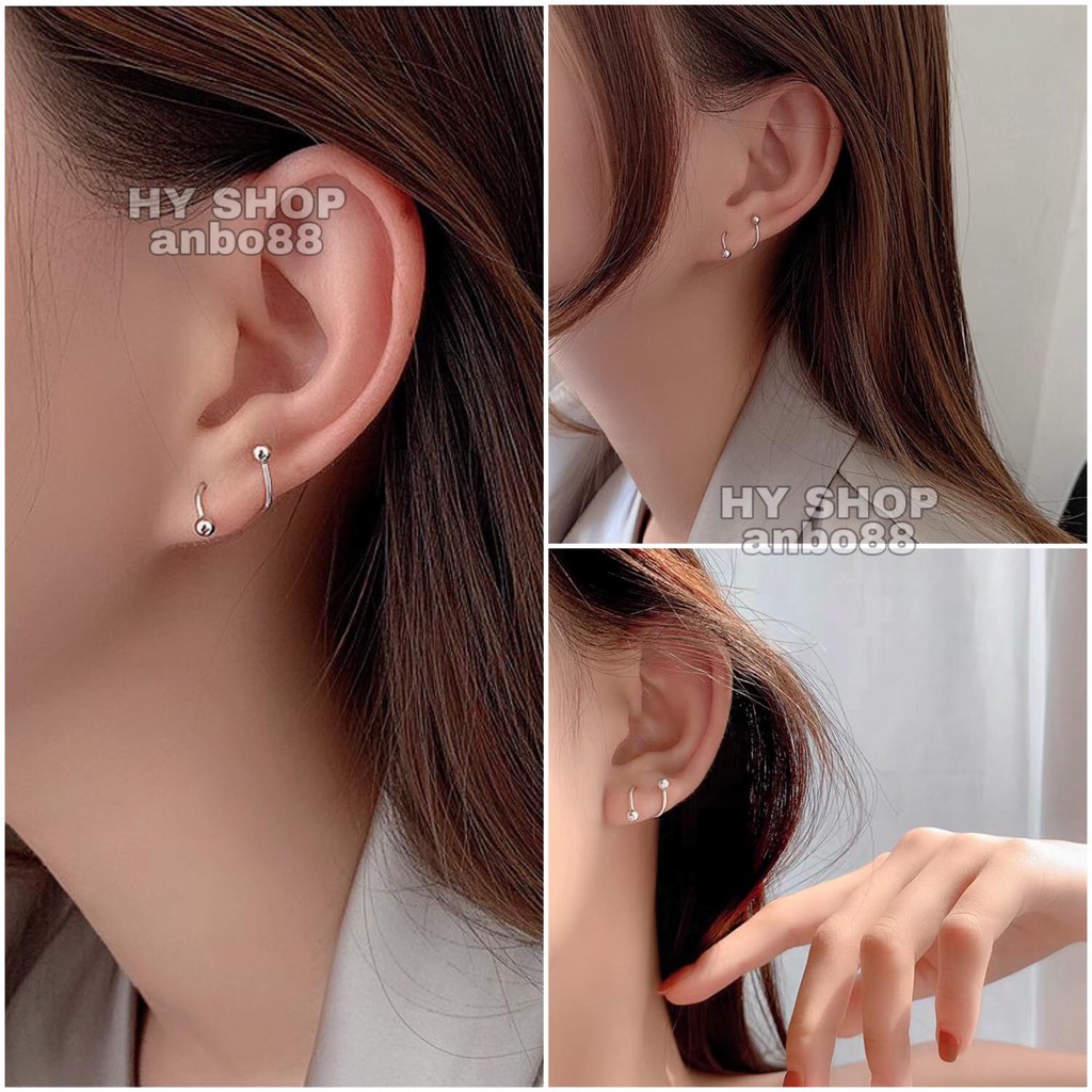 khuyên thép titan xoắn 2 đàu tròn không dị ứng