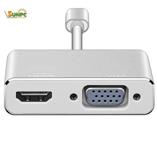 Cáp chuyển đổi Usb type C sang HDMI+VGA
