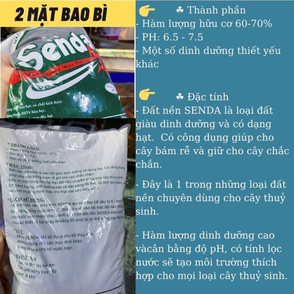 Phân nền thủy sinh SENDA cho hồ cá thủy sinh tốt nhất