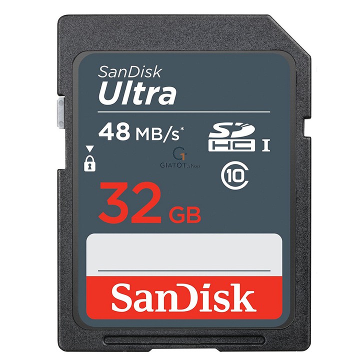 Thẻ Nhớ máy ảnh SD SanDisk Ultra Class 10 32GB - 48MB/s - Hàng Chính Hãng BH 5 năm
