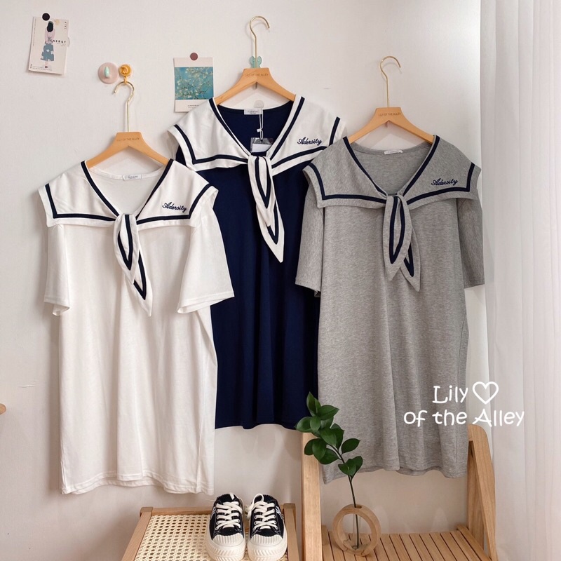 váy thun cổ thuỷ thủ