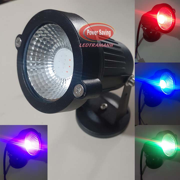 Đèn rọi cỏ led 5w H2 rgb 7 màu chip Cob ngoài trời