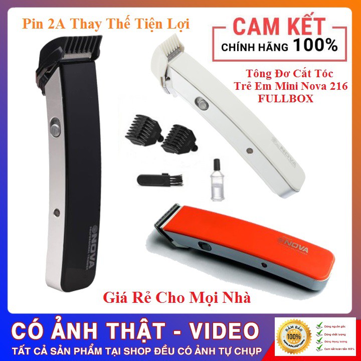 Tông Đơ Cắt Tóc Trẻ Em Mini Nova 216 FULLBOX [ Có Video Ảnh Thật Cam Kết Hài Lòng ]